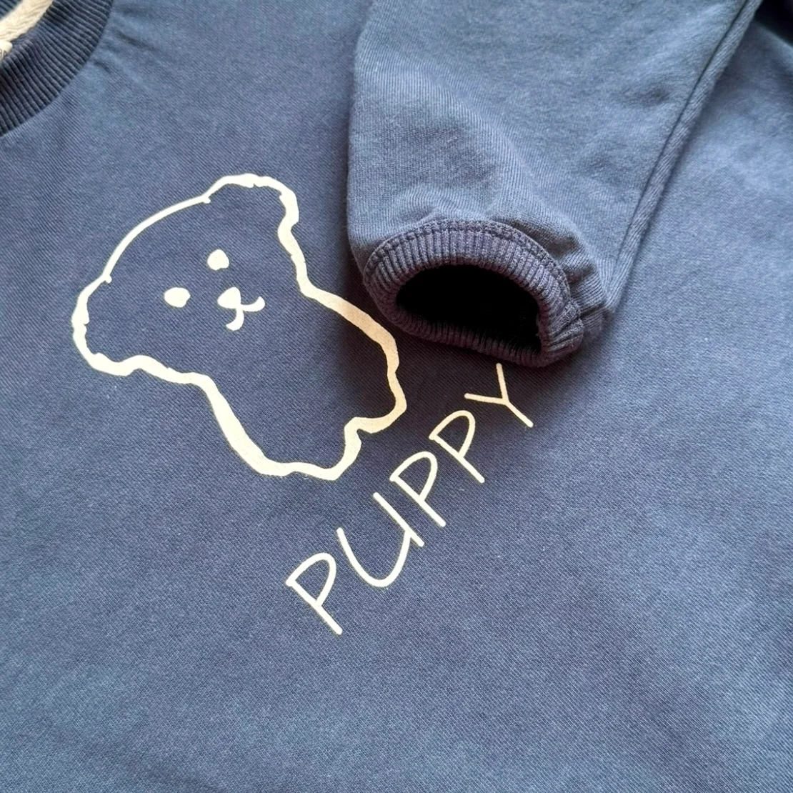 Синий свитшот с рисунком собачки Puppy